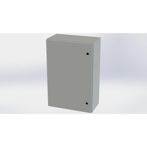 1/4 Turn Latch Electrical Enclosures, 36 in H, 12 in D, 24 in W, NEMA 3R, 4, 12, 13, Carbon Steel
